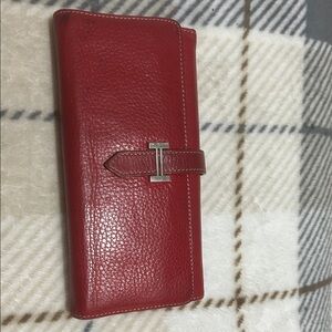 Hermes Scarlet Leather Card Holder